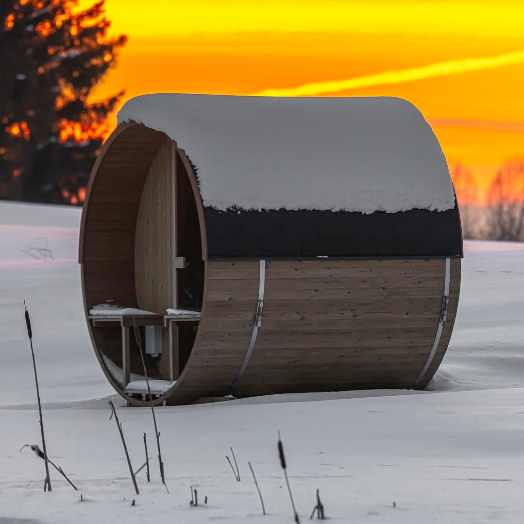 Barrel Sauna 210: Compact Luxury for Your Outdoor Oasis