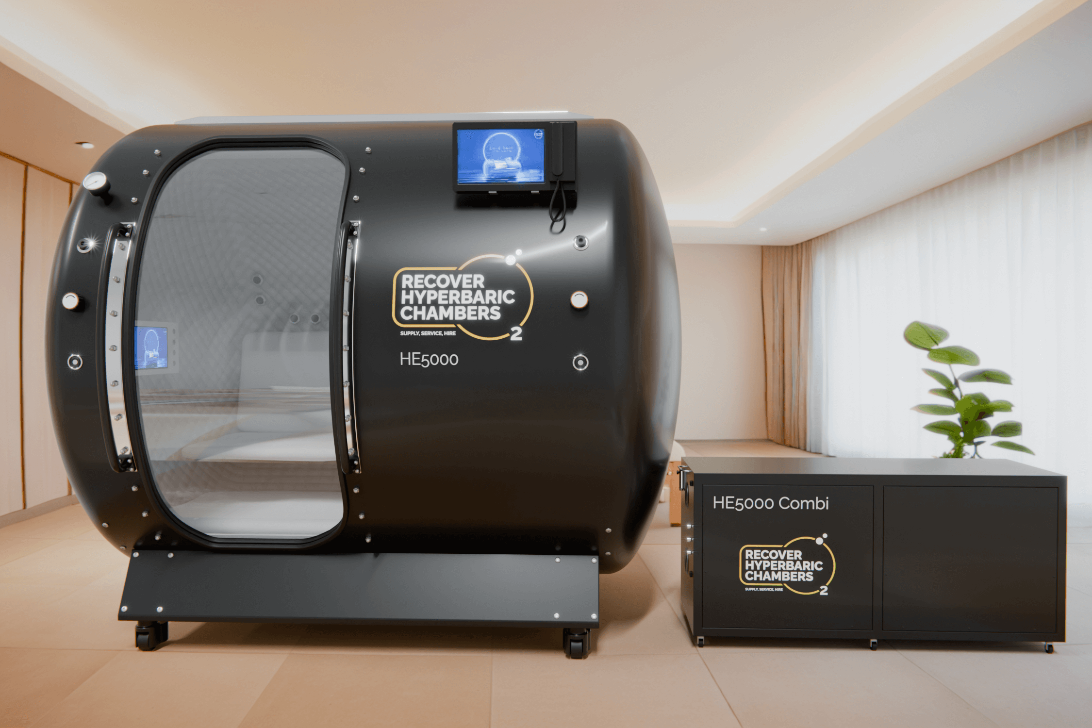 Multiplace Steel Hyperbaric Chamber | F500 - 5 Person | Recover Hyperbarics
